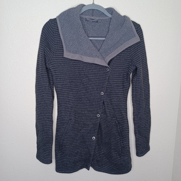 Prana Milana Wool Blend Jacket Black & Gray XS - Picture 2 of 7
